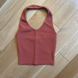 Topshop cropped halter top